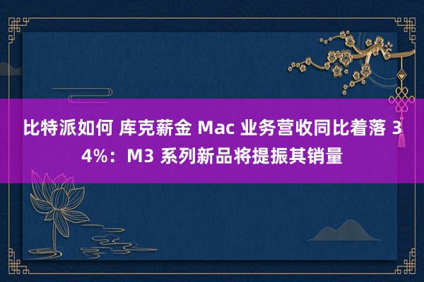 比特派如何 库克薪金 Mac 业务营收同比着落 34%：M3 系列新品将提振其销量