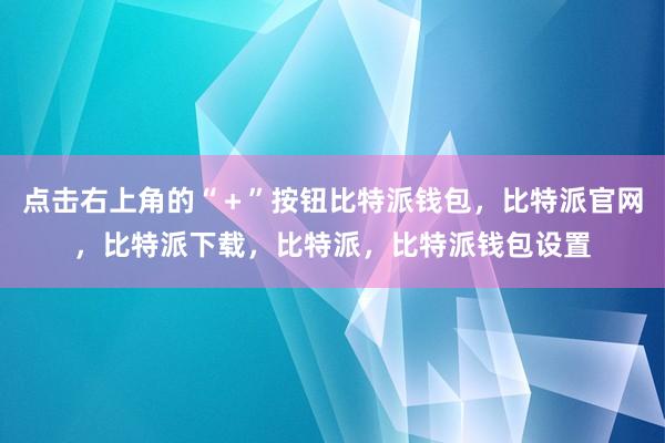 点击右上角的“＋”按钮比特派钱包，比特派官网，比特派下载，比特派，比特派钱包设置