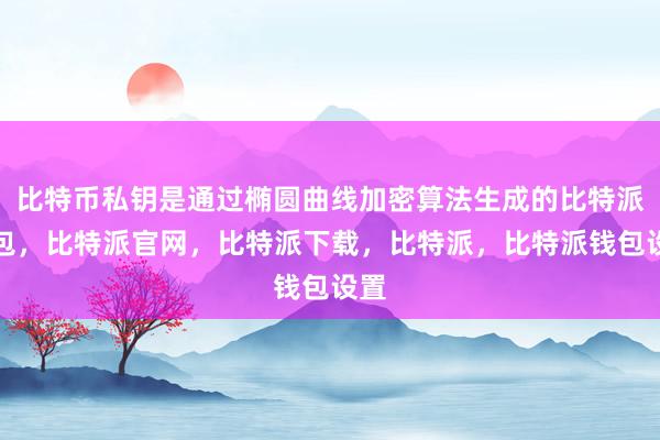 比特币私钥是通过椭圆曲线加密算法生成的比特派钱包，比特派官网，比特派下载，比特派，比特派钱包设置