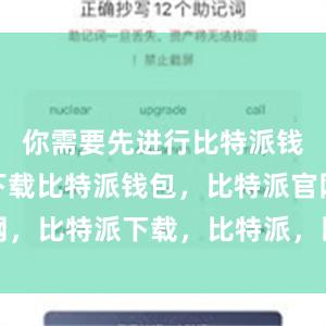 你需要先进行比特派钱包app下载比特派钱包，比特派官网，比特派下载，比特派，比特派钱包设置